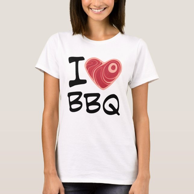 I Love BBQ T-Shirt (Front)