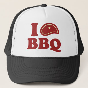 I Love BBQ Trucker Hat