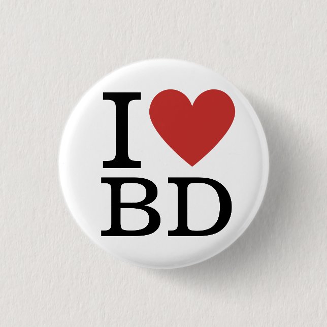 I ❤️ Love BD - Business Development Deptartment 1 Inch Round Button (Front)