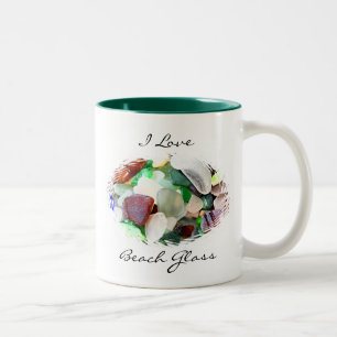 I Love Beach Glass Mug