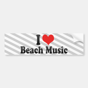 I Love Beach Music Bumper Sticker