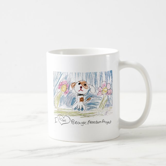 "I LOVE BEAGLE FREEDOM PROJECT!" Classic Mugs (Right)