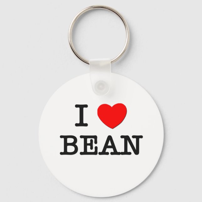 I Love Bean Keychain (Front)