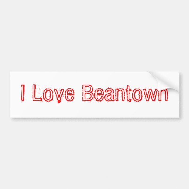 I Love Beantown Bumper Sticker (Front)