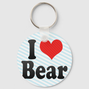 I Love Bear Keychain