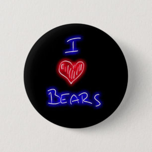 i love bears 2 inch round button
