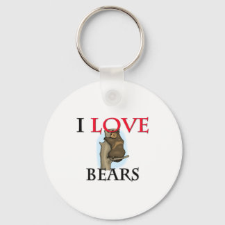 I Love Bears Keychain