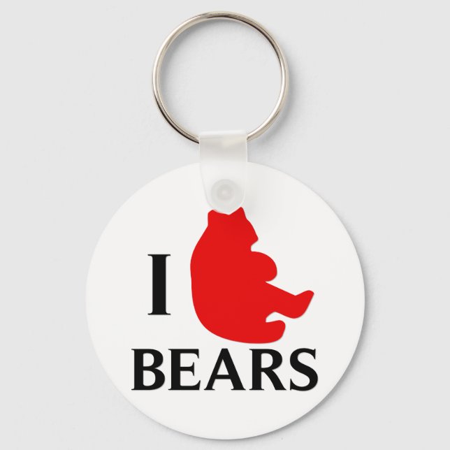 I Love Bears Keychain (Front)