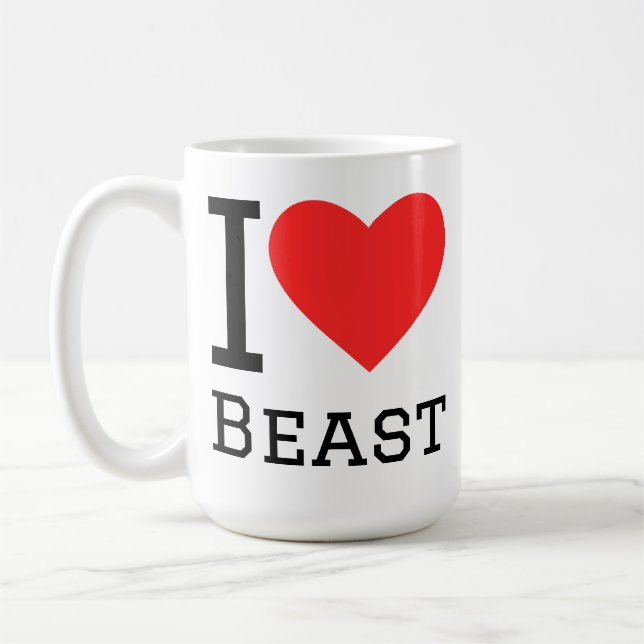 I love beast  coffee mug (Left)