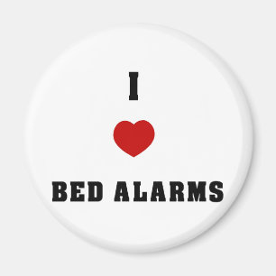 I Love Bed Alarms Magnet