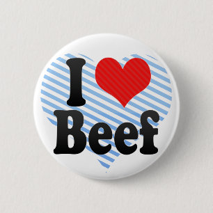 I Love Beef 2 Inch Round Button