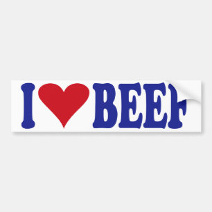 I Love Beef Bumper Sticker