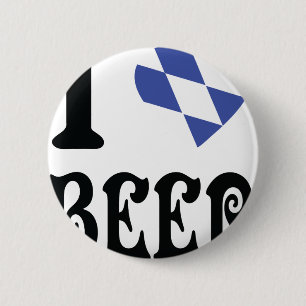 I love beer 2 inch round button