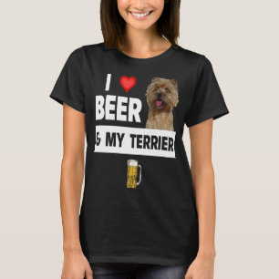 I Love Beer and My Cairn Terrier Dog Mom Dad Drink T-Shirt