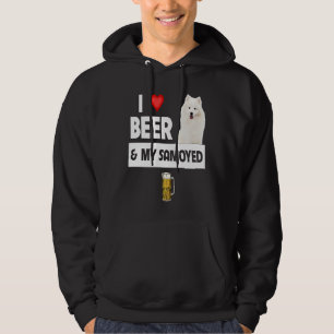 I Love Beer and My Samoyed Herding Paws Mom Dad Dr Hoodie