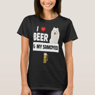 I Love Beer and My Samoyed Herding Paws Mom Dad Dr T-Shirt