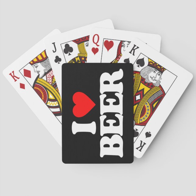 I LOVE BEER PLAYING CARDS (Back)