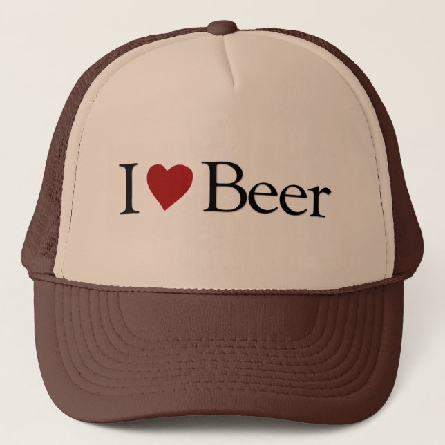 I Love Beer Trucker Hat (Front)