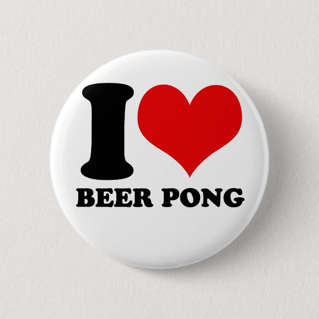 I Love beerpong 2 Inch Round Button (Front)