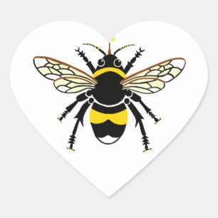 I love BEES -Conservation - Ecology - Nature Heart Sticker