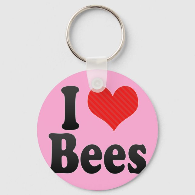 I Love Bees Keychain (Front)