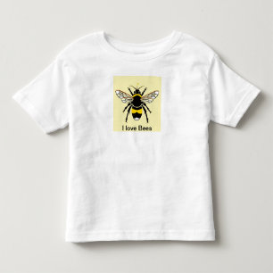 I love  BEES- Wildlife -Nature - Insect - Toddler T-shirt