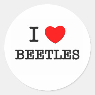 I LOVE BEETLES CLASSIC ROUND STICKER