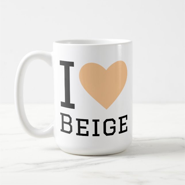 I love beige coffee mug (Left)