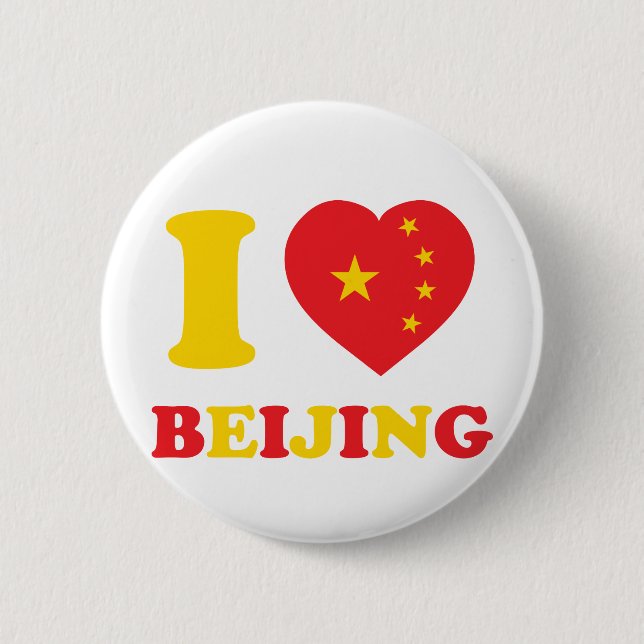 I Love Beijing 2 Inch Round Button (Front)