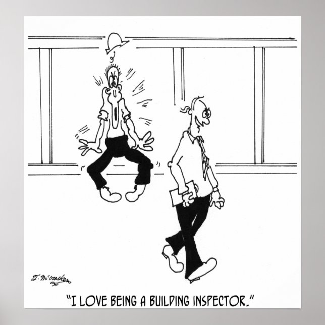 I Love Being a Building Inspector Poster (Front)