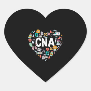 I Love Being A CNA Heart Sticker
