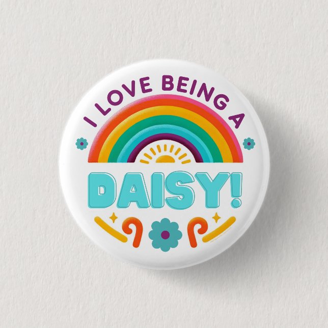 I love Being a Daisy Girl Scouting  1 Inch Round Button (Front)