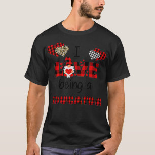 I Love Being A Educator Flannel Valentine's Day  T-Shirt