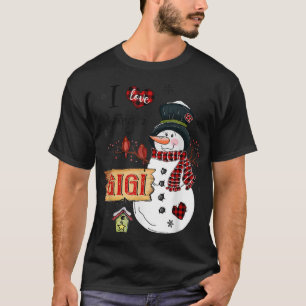 I Love Being A Gigi Snowman Christmas Funny Xmas  T-Shirt