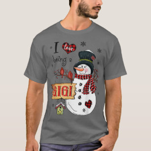 I Love Being A Gigi Snowman Christmas Funny Xmas  T-Shirt