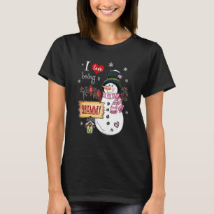 I Love Being A Grammy Snowman Christmas Funny Xmas T-Shirt