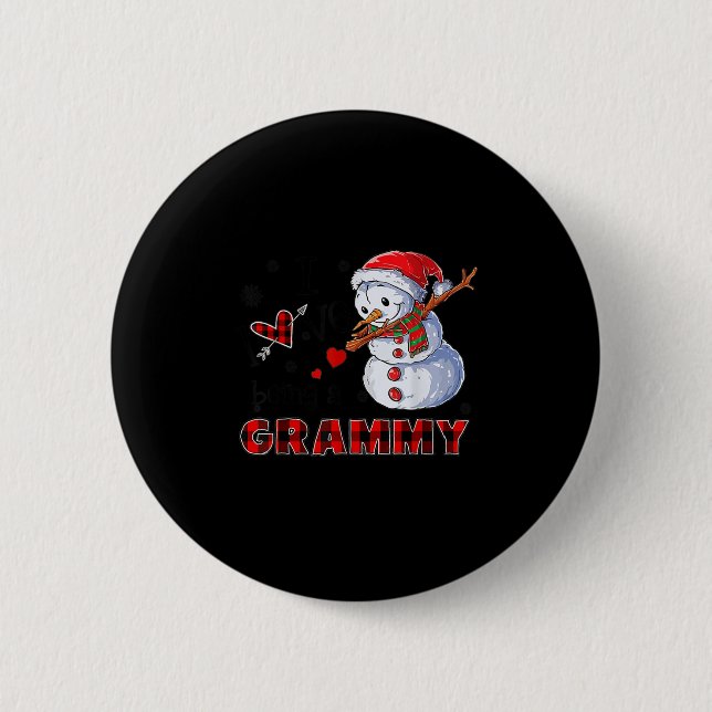 I Love Being A Grammy Snowman Dab Christmas 2020  2 Inch Round Button (Front)