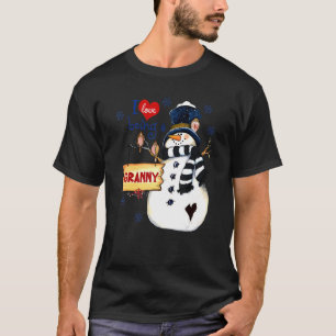 I Love Being A Granny Snow man Christmas Funny Xma T-Shirt