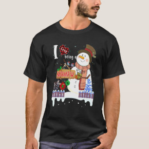 I Love Being A Mamaw Snowman Christmas Xmas T-Shirt