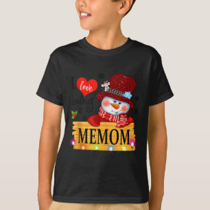 I Love Being A Memom Snowman Xmas Happy Family New T-Shirt
