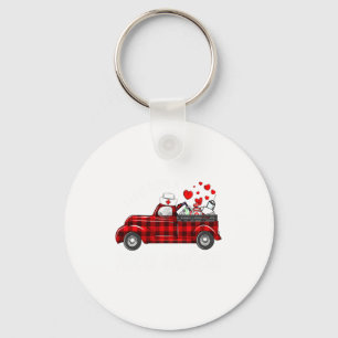 I Love Being A Nicu Nurse Valentine Buffalo Plaid  Keychain