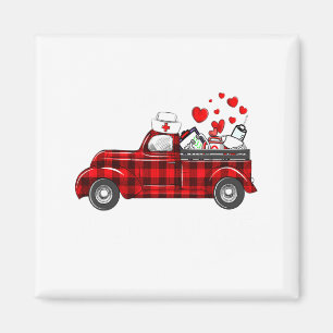 I Love Being A Nicu Nurse Valentine Buffalo Plaid  Magnet