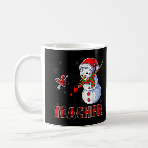 I Love Being A Teacher Christmas Dabbing Snowman D Coffee Mug