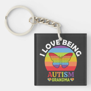 I Love Being Autism Grandma, Gift Autism Grandma Keychain