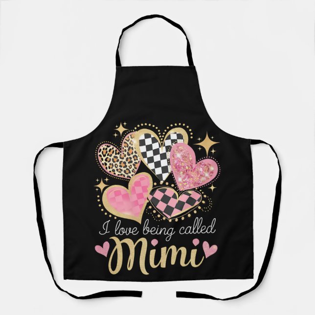 I Love Being Called Mimi Grandma Mom Mother’s Day Apron (Front)