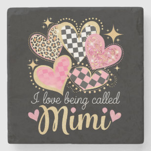 I Love Being Called Mimi Grandma Mom Mother’s Day Stone Coaster