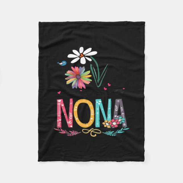 I Love Being Called Nonna Sunflower Shirt  Fleece Blanket (Front)