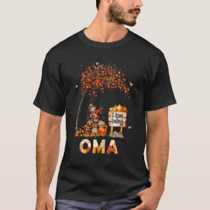 I Love Being Called Oma Farmer Fall Leaves Autumn T-Shirt