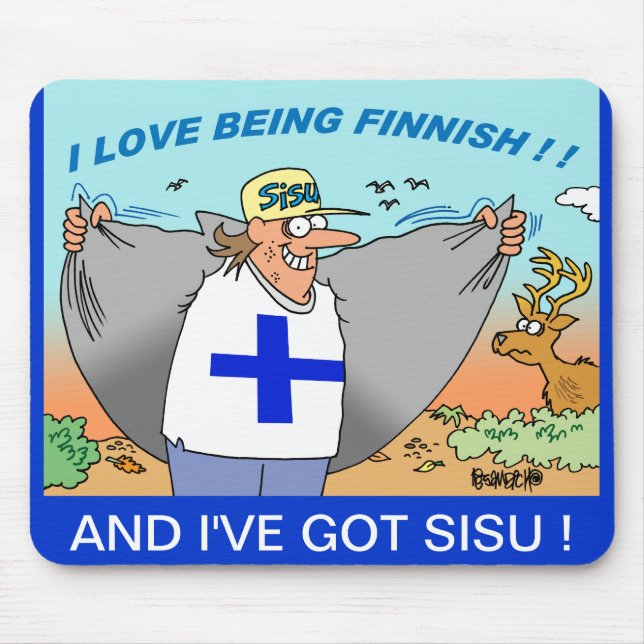 I LOVE BEING FINNISH MOUSEPADS (Front)