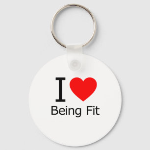 I Love Being Fit Keychain